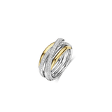 Zirconia Bicolor Crossover Ring - M model