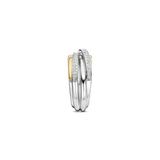 Zirconia Bicolor Crossover Ring - M model