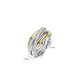 Zirconia Bicolor Crossover Ring - M model