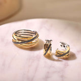 Black Zirconia Crossover Ring - M model