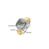 Light Grey Cushion Ring