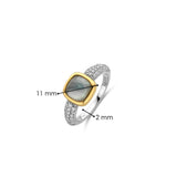 Light Grey Cushion Ring