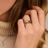 Double Cushion Zirconia Ring