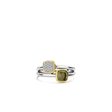 Double Cushion Zirconia Ring