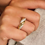 Twisted Zirconia Ring