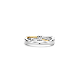 Zirconia Crossover Ring with stone