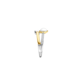 Double Zirconia Pearl Ring