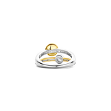 Double Zirconia Pearl Ring