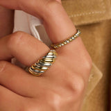 Twisted Bicolor Ring - L model
