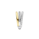 Structured Triple Band Zirconia Ring