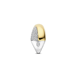 Bold Zirconia Crossover Ring