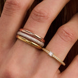 Tricolor Zirconia Ring