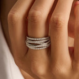 Stardust Zirconia Crossover Ring - M model