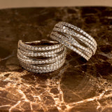 Stardust Zirconia Crossover Ring - L model