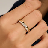 Classic Contrast Zirconia Ring