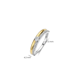 Classic Contrast Zirconia Ring