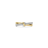 Contrast Knot Twisted Zirconia Ring