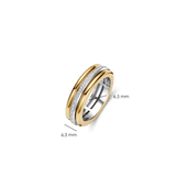Triple Open Band Zirconia Ring Gold Vermeil