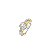 Double Band Zirconia Ring Gold Vermeil