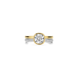 Double Band Zirconia Ring Gold Vermeil