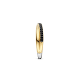 Black Zirconia Crossover Ring - XS model