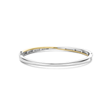 Zirconia Crossover Bangle Bicolor