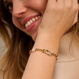 Connected Zirconia Pearl Bracelet
