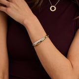 Bold Zirconia Crossover Bangle