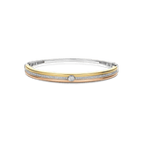 Contrast Tricolor Zirconia Bangle