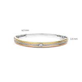 Contrast Tricolor Zirconia Bangle