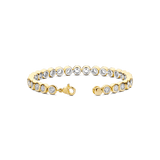 Round Zirconia Bracelet Gold Vermeil