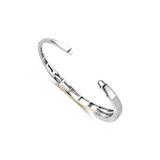 Contrast Twisted Zirconia Bangle