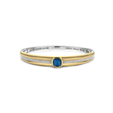 Blue Cushion Structure Bangle
