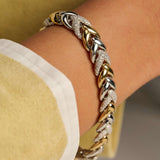 Vintage Zirconia Chain Bracelet