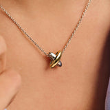 Bicolor Cross Necklace