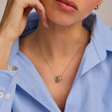 Triple Circle Zirconia Necklace