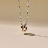 Triple Circle Zirconia Necklace