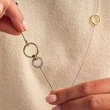 Circle Connected Charm Necklace