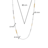 Structure Pearl Charm Necklace