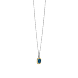 Blue Zirconia Cushion Necklace