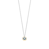 Blue Zirconia Cushion Necklace