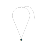 Blue Zirconia Cushion Necklace