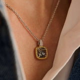 Grey Zirconia Cushion Necklace