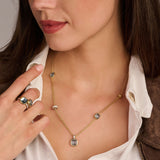 Layered Cushion Necklace