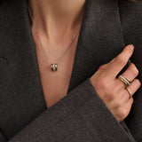 Tricolor Triple Circle Zirconia Necklace