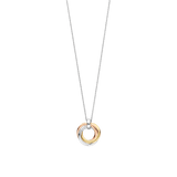 Tricolor Twisted Circle Necklace
