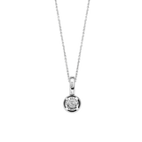 Classic Round Zirconia Necklace with pendant