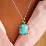 Turqoise Cushion Necklace with pendant