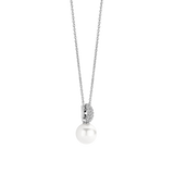 Necklace with Zirconia Pearl pendant 8mm