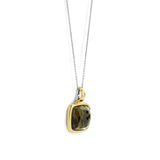 Khaki Cushion Necklace with pendant